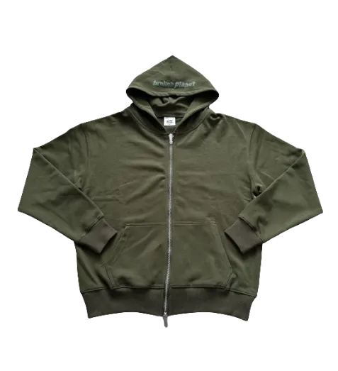 Double Zipper Olive