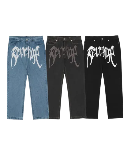 REVENGE EMBROIDERED JEANS