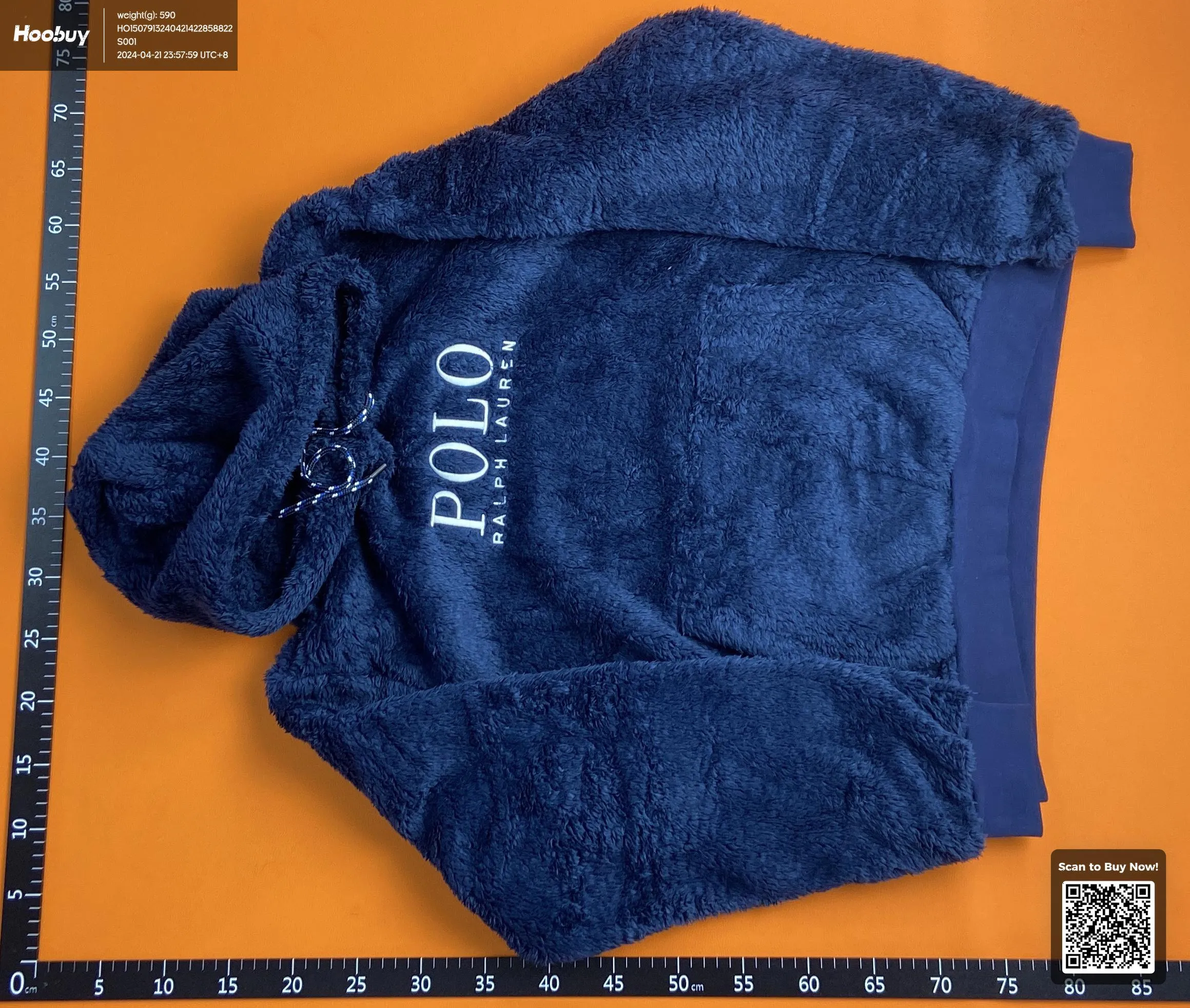 Fluffy polo hoodie