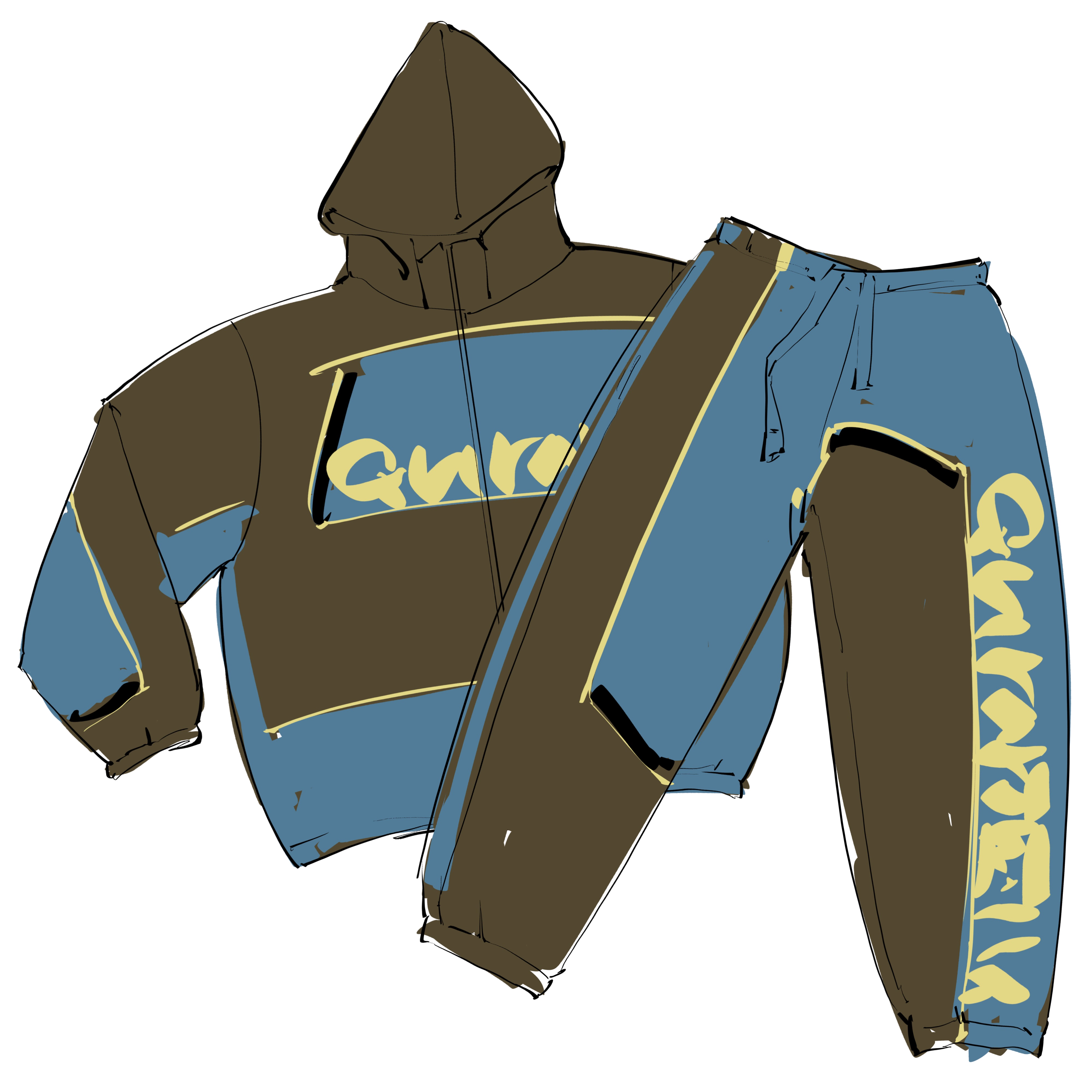 SUPREME S PANELED TRACKSUIT