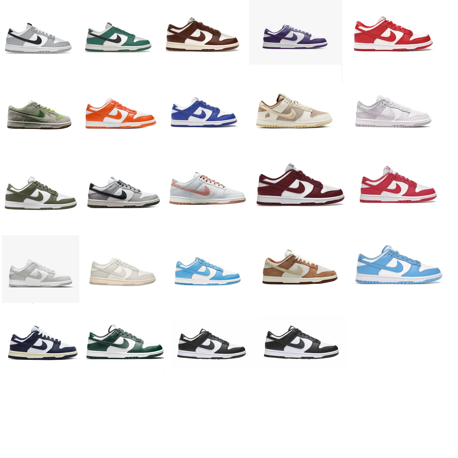 1:1 dunks multi colorways