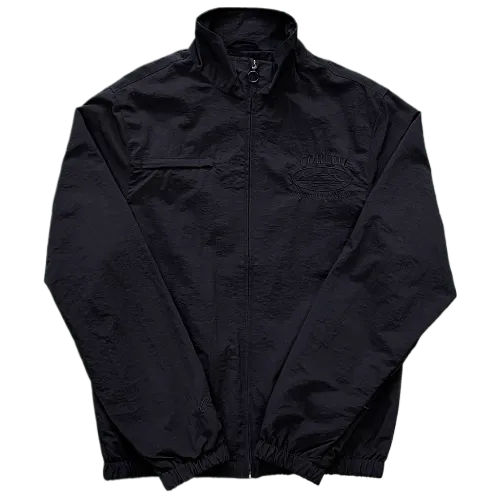 corteiz windbraker jacket black shuku