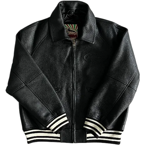 corteiz jacket 100% leather 