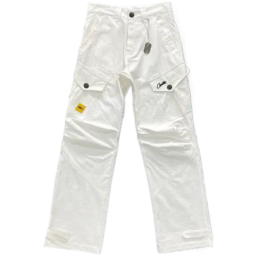 Corteiz pants cargo  Slant pocket White 