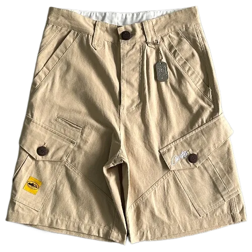 corteiz shorts cargo Slant pocket khaki 