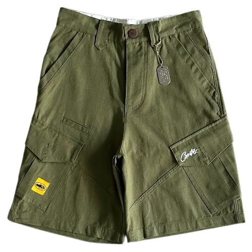 corteiz shorts cargo Slant pocket green 