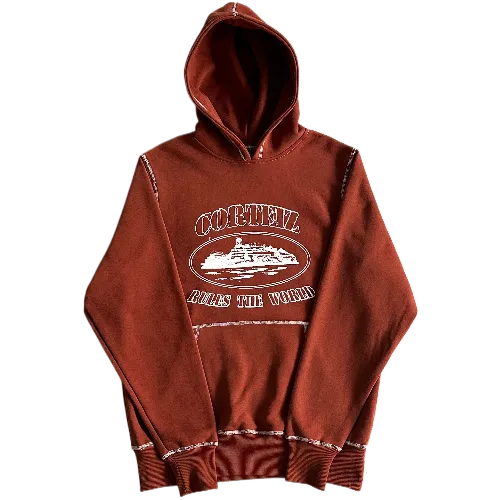 corteiz hoodie brown