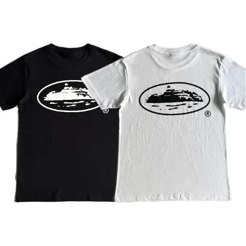 corteiz tee Round r-labeled 