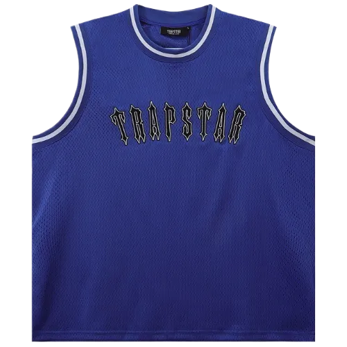 trapstar jersey tanktop blue